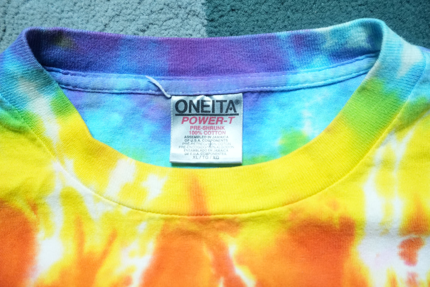 Multicolor Red Heart Tie-Dye Shirt XL