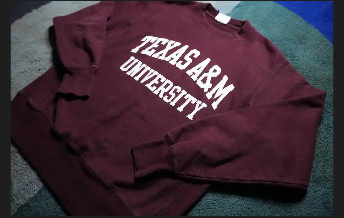 Texas A&M Aggies Crewneck Sweatshirt Maroon Size M