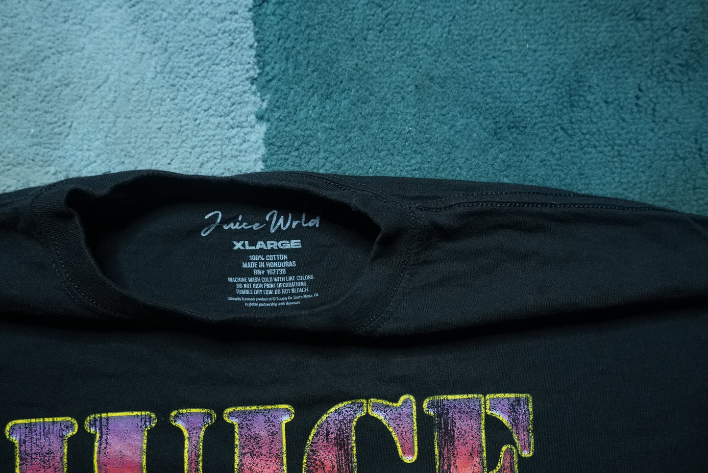 Juice Wrld Graphic T-Shirt Black Size XL