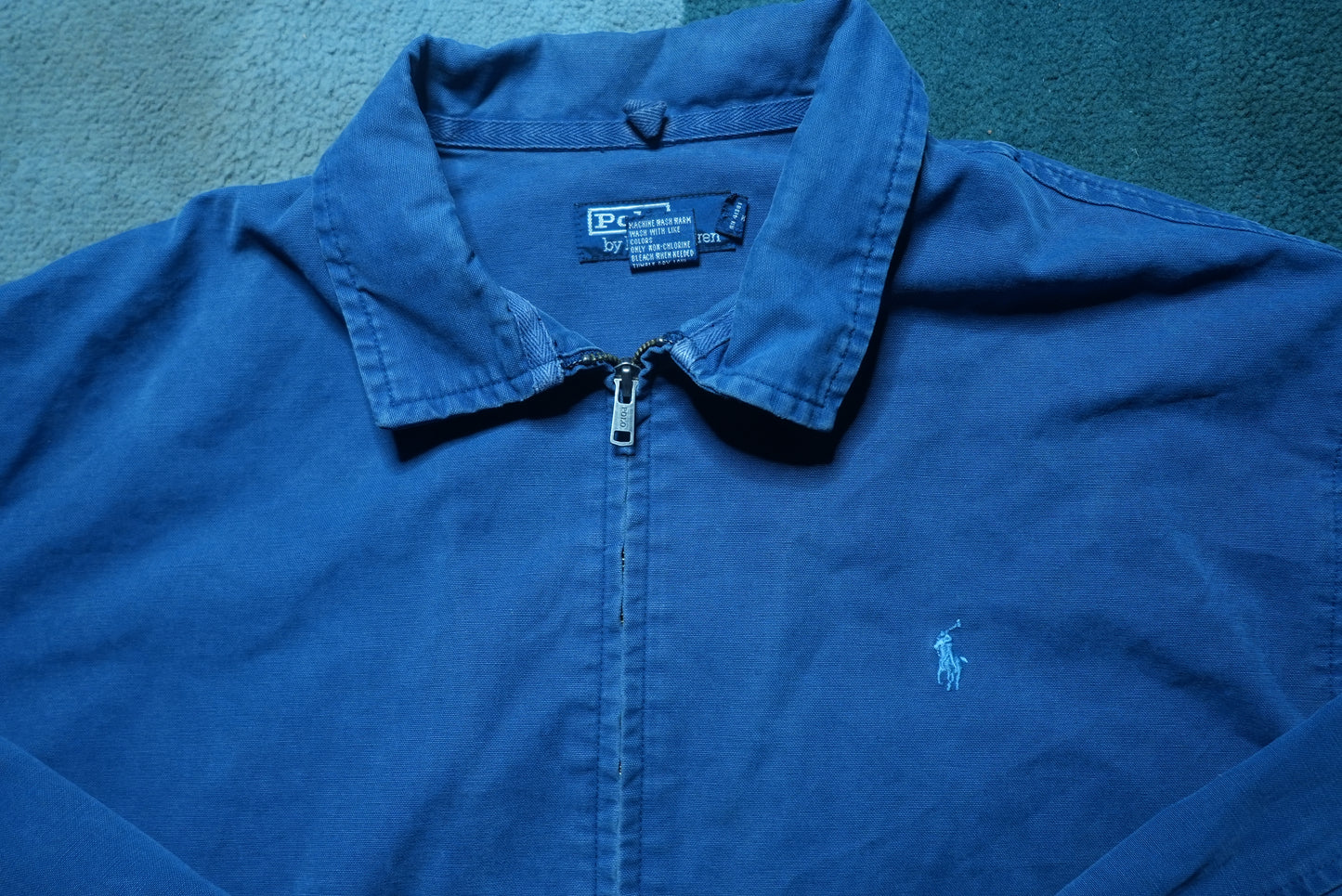 Polo Ralph Lauren Faded Washed Blue Work Jacket Size L