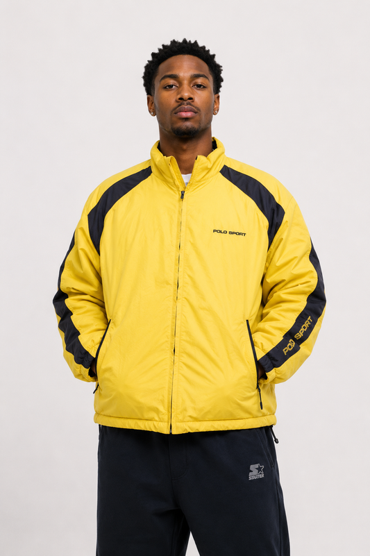 Polo Ralph Lauren Reversible Jacket Black and Yellow Size L