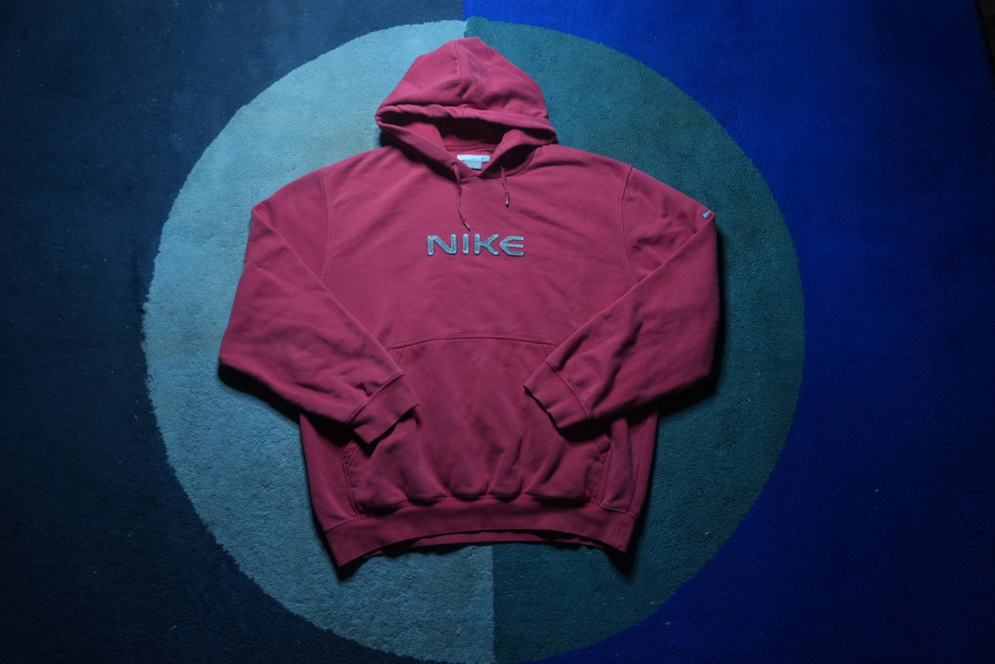 Front view of Red Nike Hoodie L