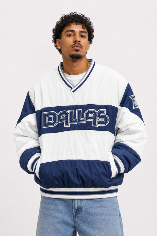 Vintage 90s Dallas Cowboys Puffer Coat Embroidered XL